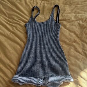 BDG Gray and Black Striped Knit Top